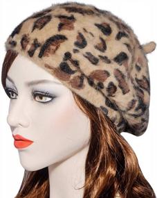 img 2 attached to Women'S Leopard Print Beret Hat - Stay Warm In ZLYC French Style Cap