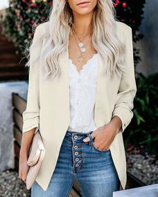 img 2 attached to 👗 Womens Lightweight Cardigan Blazers by Ofenbuy - Shop Women's Clothing in Suiting & Blazers for Optimal Style