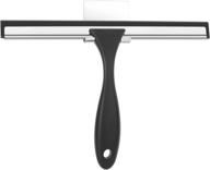 setsail shower squeegee - stainless steel window & glass door cleaner for bathroom - heavy-duty, non-slip handle - 10 inches logo