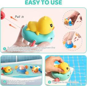 img 3 attached to 🐶 Floating Wind Up Puppy Bath Toys for Toddlers 1-3, 3 Pack - Interactive Bathtub Toy for Infants 6-12 Months - Fun Game & Playtime - Bath Toy for Kids 1 2 3 4 5 6 7 8