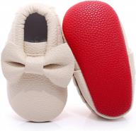 adorable bebila double bow fringe moccasins for trendy baby girls - soft soles for comfortable walks logo