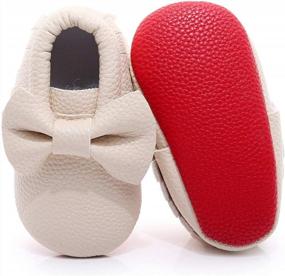 img 1 attached to Adorable Bebila Double Bow Fringe Moccasins For Trendy Baby Girls - Soft Soles For Comfortable Walks