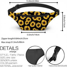 img 3 attached to Loomiloo'S Stylish Sunflower Fanny Pack For Women And Men: Lightweight And Adjustable Travel Companion