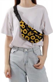 img 1 attached to Loomiloo'S Stylish Sunflower Fanny Pack For Women And Men: Lightweight And Adjustable Travel Companion