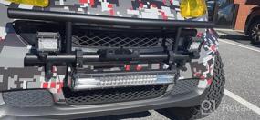 img 5 attached to Auxbeam 22 дюймов 288 Вт трехрядный точечный прожектор комбинированный луч боковой стрелок светодиодная панель для вождения по бездорожью противотуманная фара рабочий свет на грузовиках 4X4 пикап джип внедорожник квадроцикл UTV