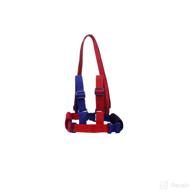 👶 safe and secure toddler leash & harness: 2-in-1 anti lost wrist link for 1-12 years kids (blue & red) logo