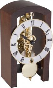 img 1 attached to Classic Elegance: Hermle PATTERSON Mechanical Table Clock In Rich Walnut Finish