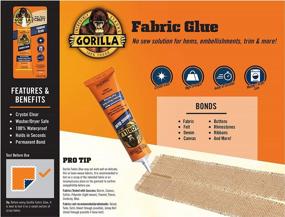 img 1 attached to Clear Gorilla Waterproof Fabric Glue In 2.5 Ounce Tube - Pack Of 1 For Strong And Lasting Bonds