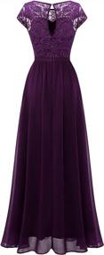 img 2 attached to Maxi Lace Bridesmaid Dress By DRESSTELLS - Perfect For Weddings And Proms
