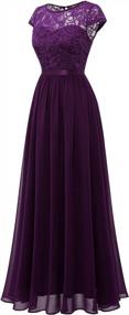 img 3 attached to Maxi Lace Bridesmaid Dress By DRESSTELLS - Perfect For Weddings And Proms