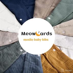 img 1 attached to 👶 Meowcards Muslin Baby Bibs: Soft, Absorbent, and Stylish 10 Pack for Boys and Girls - Perfect for Teething and Drooling
