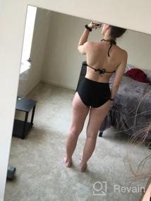 img 8 attached to Halter Tassel Swimsuit: Bdcoco Women'S High-Waist 2-Piece Bikini Set