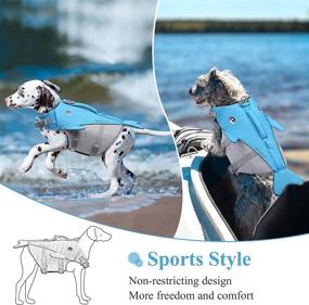 img 3 attached to 🐳 VIVAGLORY Sports Style Dog Life Jacket: Keep Your Pet Safe on Land and Sea with Reflective Whale-Shape Lifesaver, Enhanced Buoyancy, and Rescue Handle