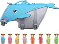 🐳 vivaglory sports style dog life jacket: keep your pet safe on land and sea with reflective whale-shape lifesaver, enhanced buoyancy, and rescue handle логотип