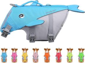 img 4 attached to 🐳 VIVAGLORY Sports Style Dog Life Jacket: Keep Your Pet Safe on Land and Sea with Reflective Whale-Shape Lifesaver, Enhanced Buoyancy, and Rescue Handle