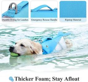 img 2 attached to 🐳 VIVAGLORY Sports Style Dog Life Jacket: Keep Your Pet Safe on Land and Sea with Reflective Whale-Shape Lifesaver, Enhanced Buoyancy, and Rescue Handle