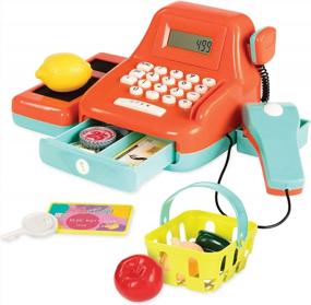 img 4 attached to Battat Cash Register Toy Playset - Fun And Interactive Pretend Play For Kids With 26 Accessories In Orange Color