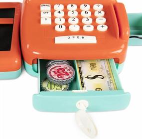 img 3 attached to Battat Cash Register Toy Playset - Fun And Interactive Pretend Play For Kids With 26 Accessories In Orange Color