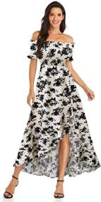 img 3 attached to 🌸 Floral Shoulder Dresses for Women: YANQI's Medium Women's Clothing Collection