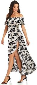 img 1 attached to 🌸 Floral Shoulder Dresses for Women: YANQI's Medium Women's Clothing Collection