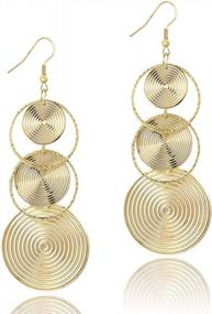 img 4 attached to Make A Statement With COZLANE’S Bohemian Vintage Gold Dangle Earrings