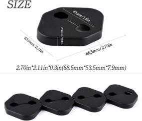 img 1 attached to 4-Pack Black Soft PPE Plastic Door Latch Lock Cover Compatible with Toyota Yaris, 🔒 Corolla, Camry, Highlander, Tundra Accessories Parts - Anti-Corrosion Buckle Caps, Decals, and Stickers for Interior Decorations.