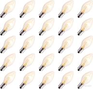 🎄 25 pack clear replacement light bulbs for c7 e12 base christmas string lights - classic holiday season stranger things party indoor outdoor garage garden backyard cafe decoration logo