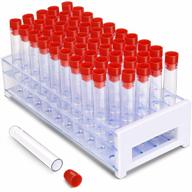 50 clear plastic test tubes with rack and caps for nurse and halloween parties logo