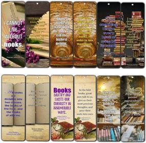 img 4 attached to 60-Pack Creanoso Bookmarks For Avid Readers - Inspiring Literary Quotes Design - Ideal Gift For Book Lovers, Men, Women, And Adults - Premium Quality Bookmarkers For Enhanced Reading Experience