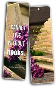 img 2 attached to 60-Pack Creanoso Bookmarks For Avid Readers - Inspiring Literary Quotes Design - Ideal Gift For Book Lovers, Men, Women, And Adults - Premium Quality Bookmarkers For Enhanced Reading Experience