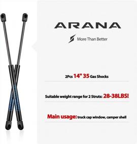img 2 attached to Enhance Your Truck Cap With The ARANA 14" Gas Struts Shocks - 35 Lbs | C16-10176 For Optimal Functionality And Durability