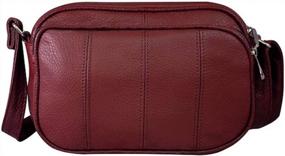 img 2 attached to Stylish And Organized: Women'S Small Crossbody Bag With Multiple Pockets And Cowhide Leather Material