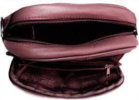 img 1 attached to Stylish And Organized: Women'S Small Crossbody Bag With Multiple Pockets And Cowhide Leather Material