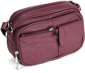 img 3 attached to Stylish And Organized: Women'S Small Crossbody Bag With Multiple Pockets And Cowhide Leather Material