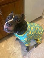 img 1 attached to Stretchable Yellow Duck Dog And Cat Pajamas For Small Dogs - Soft Material Dog Apparel For Comfy Sleepwear review by Jessie Vrbensky