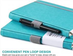 img 3 attached to Thick Classic Notebook With Pen Loop - Lemome A5 College Ruled Hardcover Writing Notebook With Pocket + Page Dividers Gifts, Banded, Large, 180 Pages, 8.4 X 5.7 In