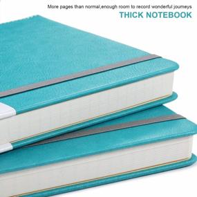 img 2 attached to Thick Classic Notebook With Pen Loop - Lemome A5 College Ruled Hardcover Writing Notebook With Pocket + Page Dividers Gifts, Banded, Large, 180 Pages, 8.4 X 5.7 In
