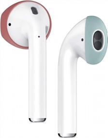 img 4 attached to Elago Ear Tips For Apple AirPods 1 & 2 - 2 Pairs In Italian Rose And Coral Blue Colors - Fits In The Case