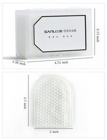 img 1 attached to Мягкие очищающие подушечки для лица и пальцев SANLI из чистого хлопка, 240 штук, удобные 4 упаковки для эффективного очищения