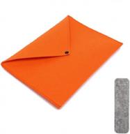 oaimyy оранжевая папка-конверт из ткани с чехлом для планшета и кошельком: идеально подходит для бумаги формата a4 и набора для ipad логотип