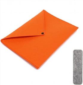 img 4 attached to OAIMYY Оранжевая папка-конверт из ткани с чехлом для планшета и кошельком: идеально подходит для бумаги формата A4 и набора для iPad