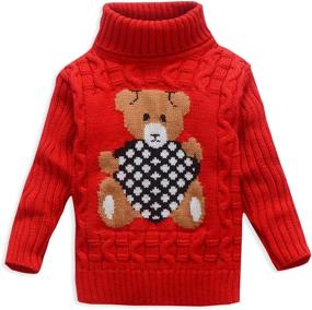 img 4 attached to 🎄 VIFUUR Turtleneck Sweater: Stylish Christmas Clothing for Girls and Boys