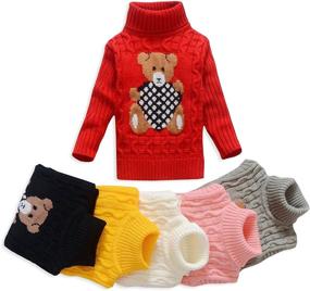 img 3 attached to 🎄 VIFUUR Turtleneck Sweater: Stylish Christmas Clothing for Girls and Boys