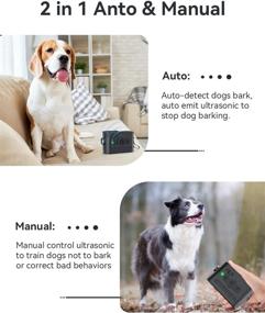 img 3 attached to 🐶 2-in-1 Anti Barking Device: Ultrasonic Stop Dog Barking Tool with Manual Dog Trainer - 3 Levels Bark Control, Rechargeable Dog Training Anti Bark Box - Suitable for Puppy, Small, Medium, Large Dogs