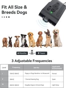 img 2 attached to 🐶 2-in-1 Anti Barking Device: Ultrasonic Stop Dog Barking Tool with Manual Dog Trainer - 3 Levels Bark Control, Rechargeable Dog Training Anti Bark Box - Suitable for Puppy, Small, Medium, Large Dogs