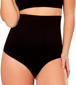 img 4 attached to Shapermint High Waist Shapewear Thong: Tummy Control & Compression For Women