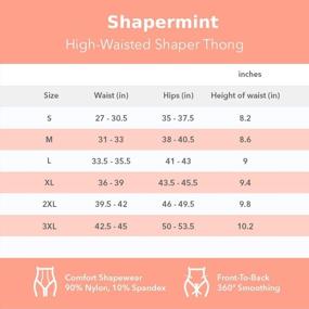 img 2 attached to Shapermint High Waist Shapewear Thong: Tummy Control & Compression For Women
