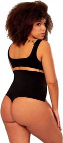 img 3 attached to Shapermint High Waist Shapewear Thong: Tummy Control & Compression For Women