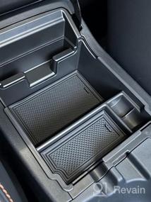 img 6 attached to Органайзер для центральной консоли из материала ABS, совместимый с Subaru Impreza 2017-2023 и Crosstrek 2018-2023, аксессуары для ящика для хранения подлокотника с черной резиновой отделкой.