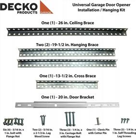 img 2 attached to Universal Garage Door Opener Mounting Kit - Decko 24999 For Easy Hanging And Installation